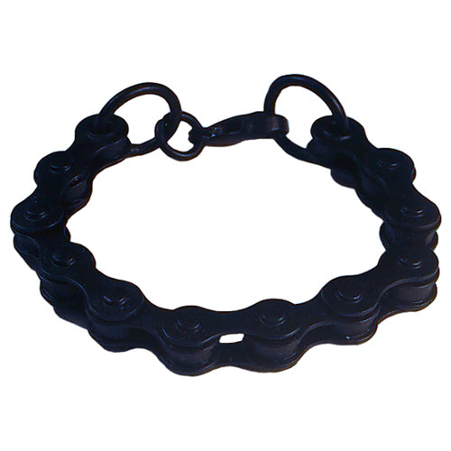 <center>Recycled Bicycle Chain Bracelet - Black <br> Medium Size (7-1/2 inches)</center>