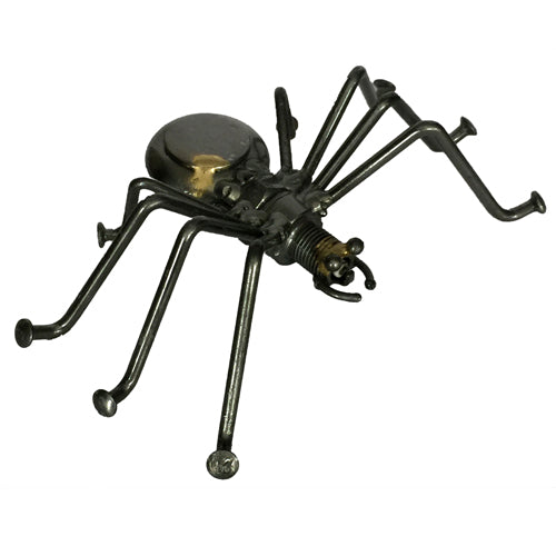 <center> Junkyard Spider Crafted by Artisans in India<br>Measures 1-1/2" high x 4" wide x 3" deep</center>