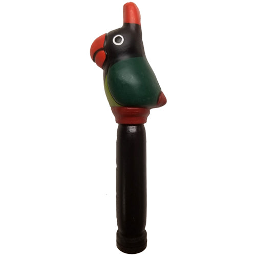 <center>Large Clay and Wood Parrot Bird Flute from Peru</center>