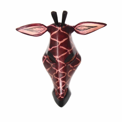 Wood Giraffe Mask-Hand carved in Kenya-Fair Trade