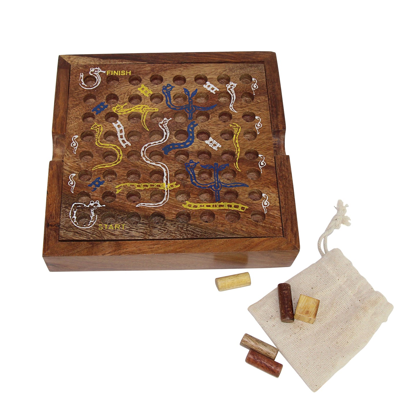 Handmade Snake and Ladders Game- Fair Trade-India