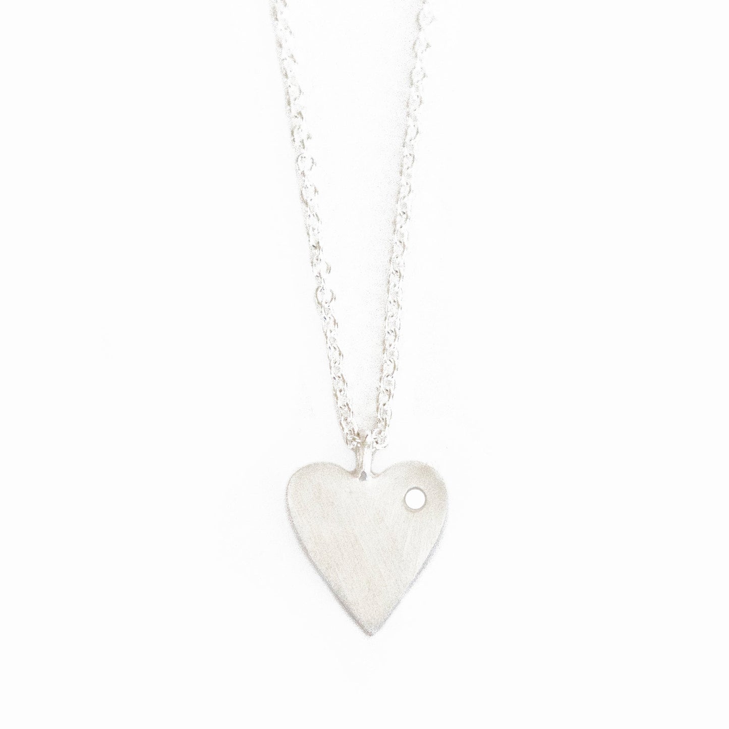 Silver Polished Heart Necklace - A Thoughtful Gift for Her!