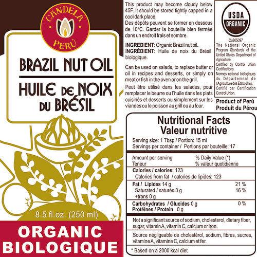 Organic Brazil Nut Oil - 8.5 oz