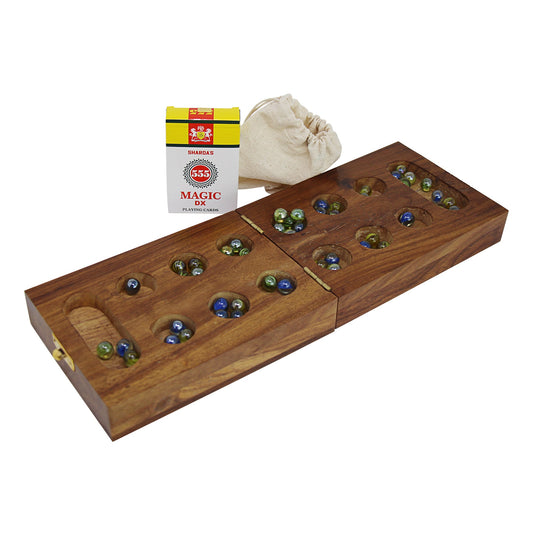 Handmade Mancala Cribbage Combo Game- India