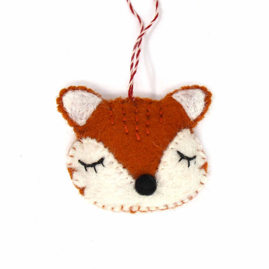 Hand-made Felt Christmas Ornament- Fox - Global Groove