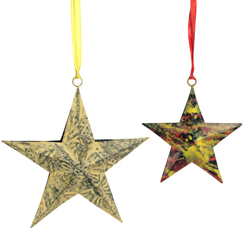 Upcyled Metal Star Ornament w/ 5 Points