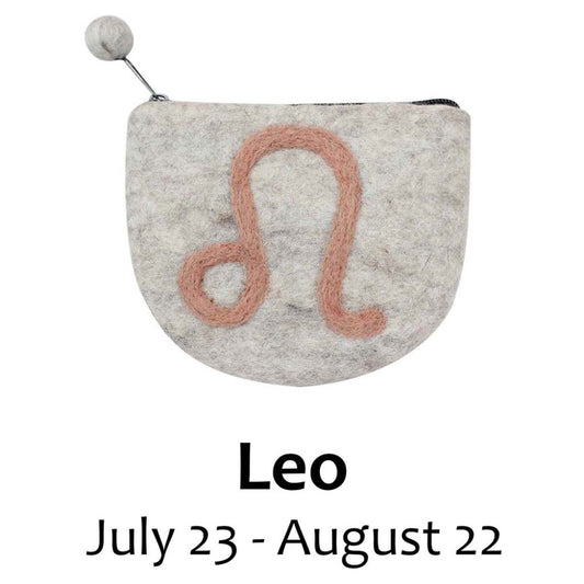 Felt Leo Zodiac Coin Purse - Global Groove