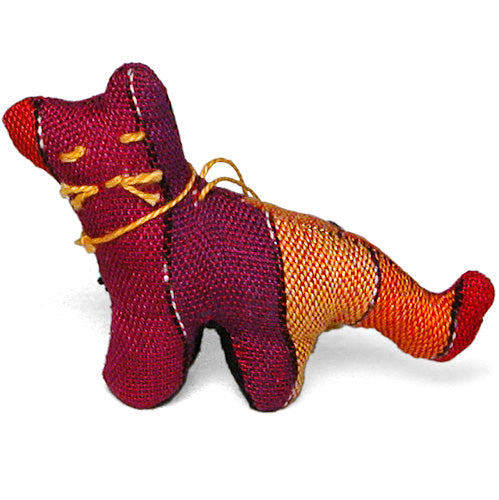 Handwoven Cat Ornament- Guatemala