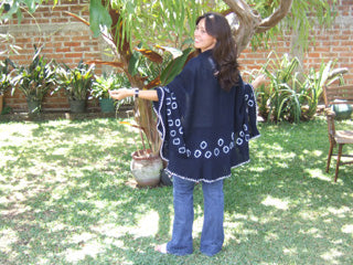 Hand-Dyed Indigo Body Wrap-Shawl from El-Salvador- OS