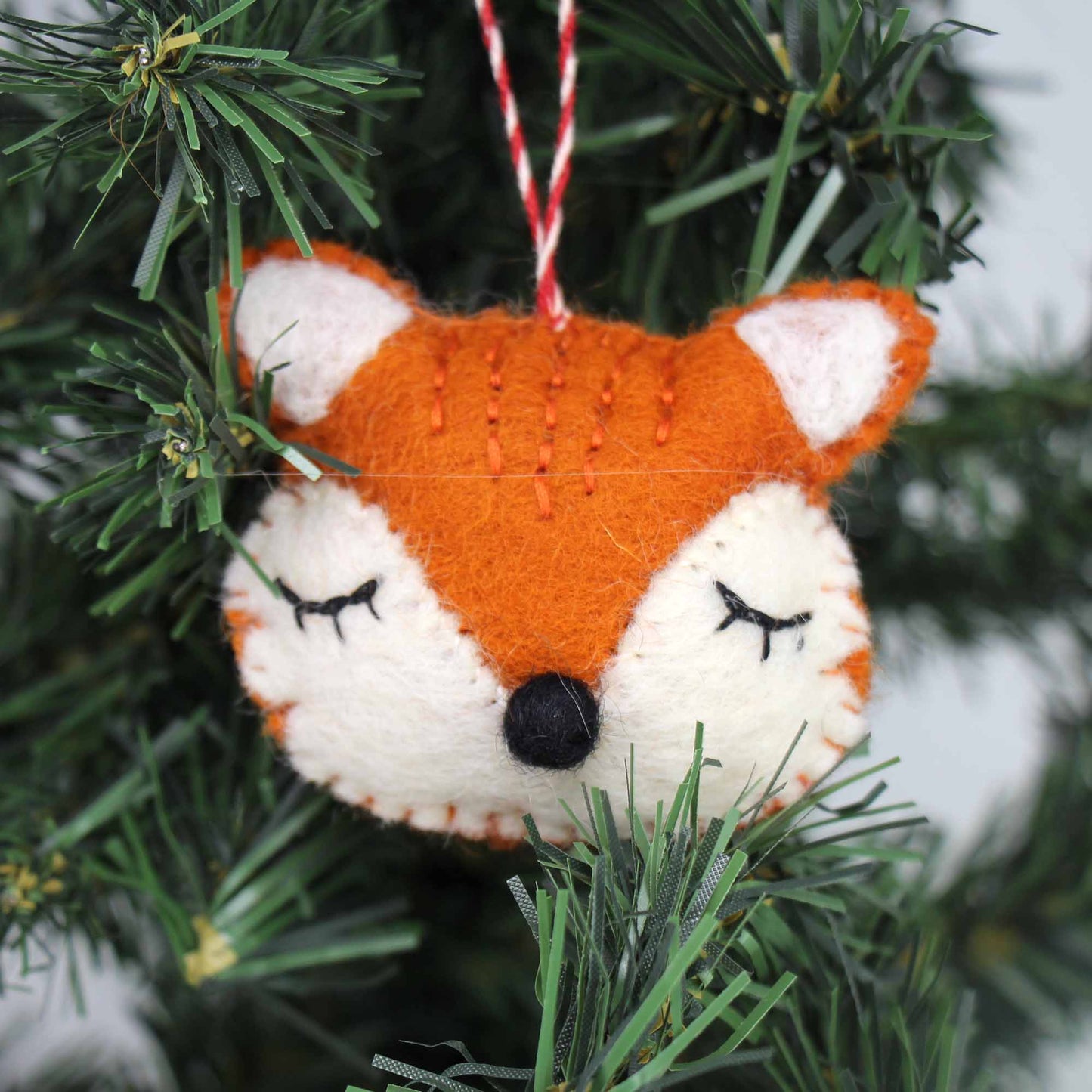 Hand-made Felt Christmas Ornament- Fox - Global Groove