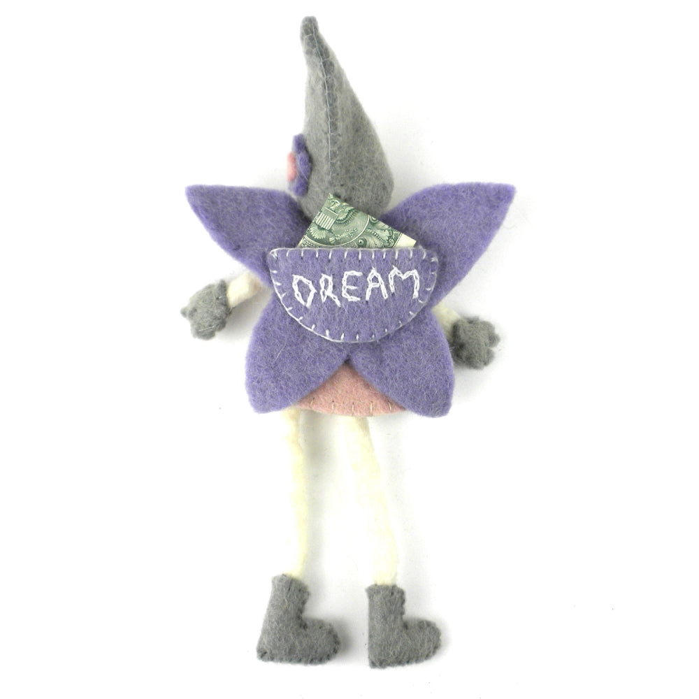 Cream Tooth Fairy with Hat - Global Groove- Purple