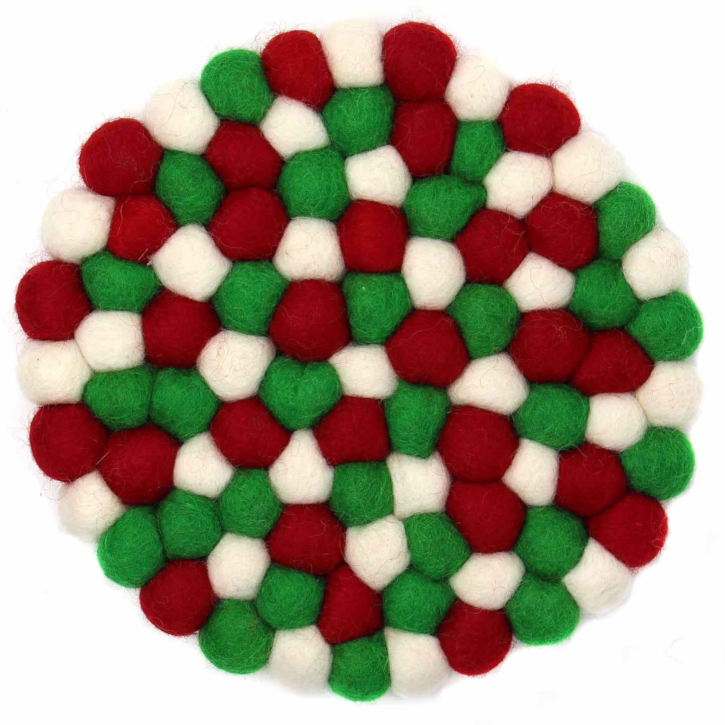 Multicolor Trivet- White Christmas - Global Groove - Nepal