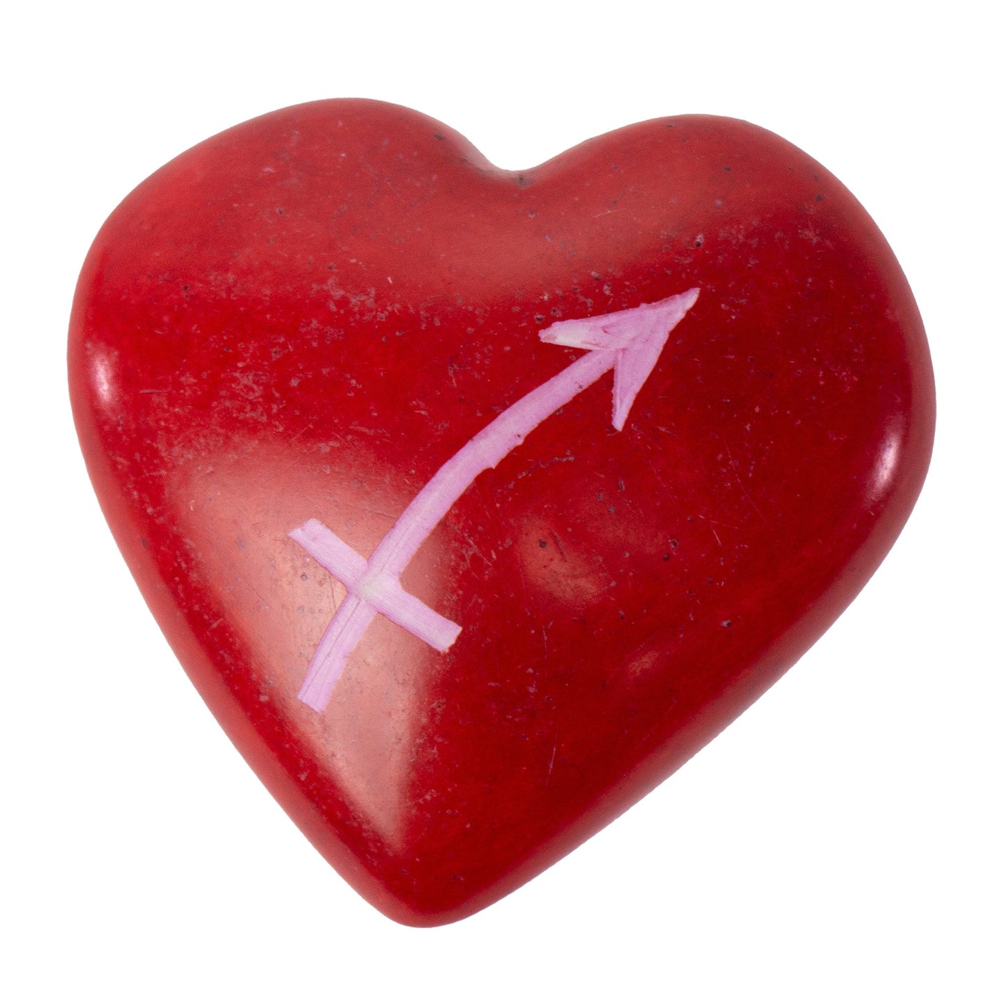 Zodiac Soapstone Hearts- Red- Pack of 5: SAGITTARIUS