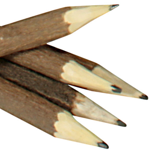 <center>Set of 5 Neem Wood Pencils </br>Crafted by Artisans in India </br>Each pencil measures 7” in length, diameter varies</center>