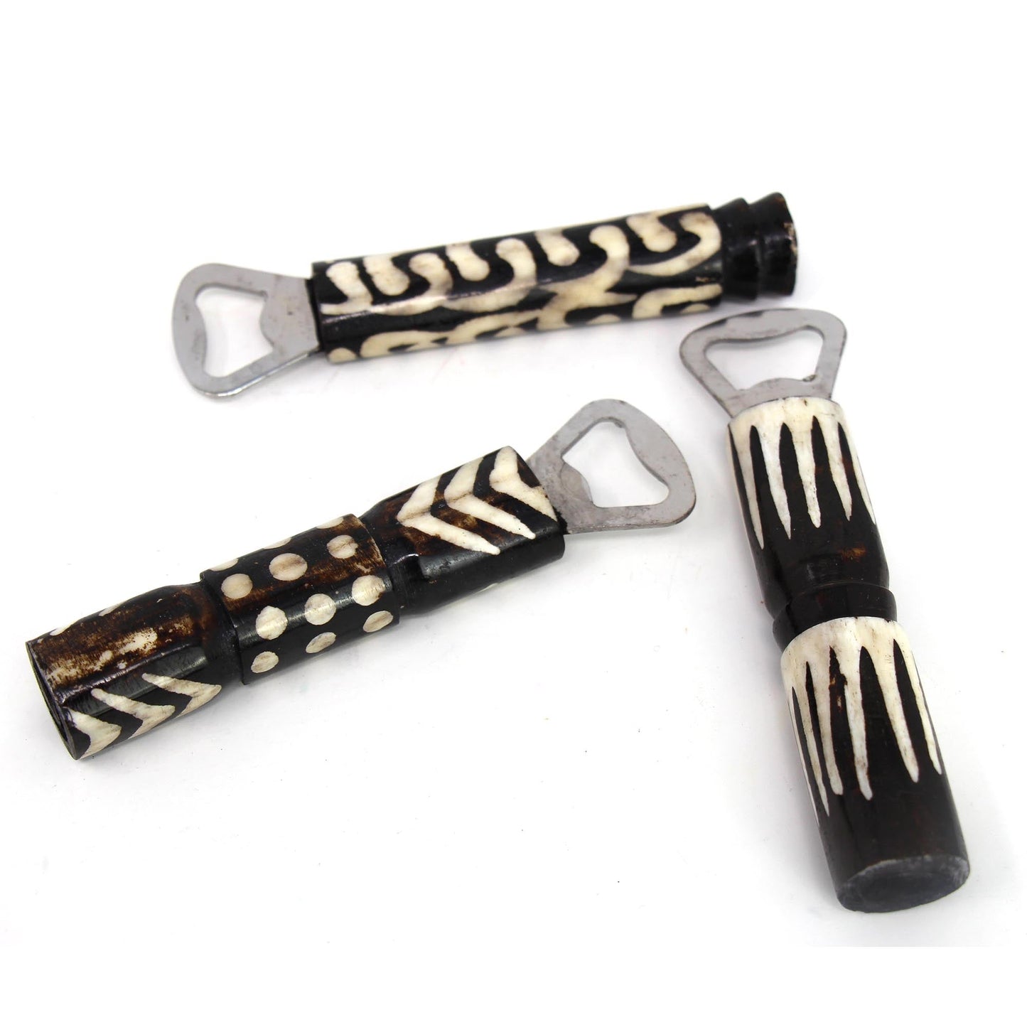 African Batik Bone Bottle Opener- Mixed Designs