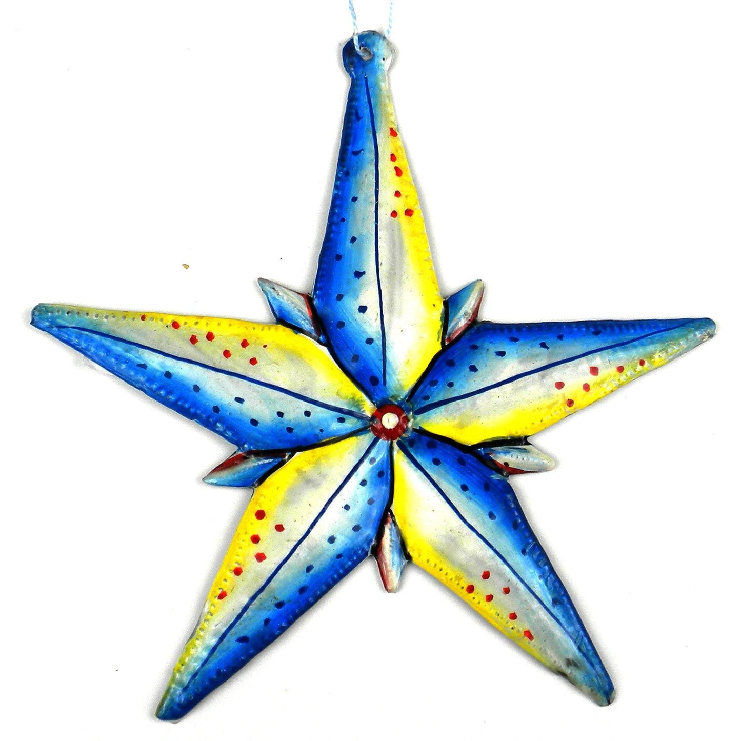 Hand Painted Bright Steel Drum Ornament - Croix des Bouquets