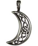 Celtic Moon Celestial Amulet- Pendant - Silver