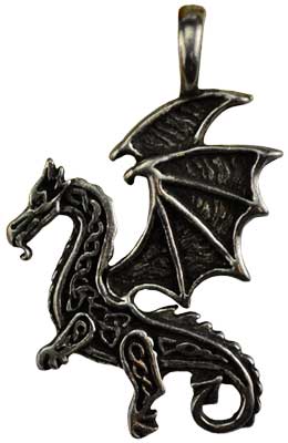 Celtic Dragon Amulet- Pewter Pendant