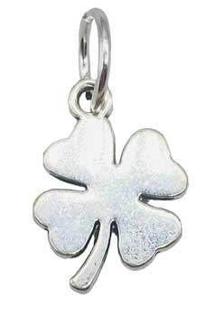 1/2" Lucky Clover Amulet - Silver-Tone