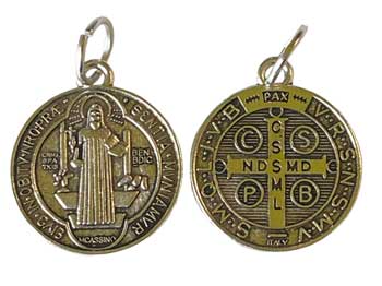 St. Benedict Amulet-Pendant- Gold-tone