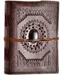 God's Eye leather blank book w/ cord 5" x 7"