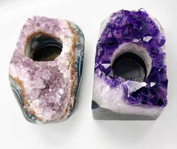 4 -7" Amethyst tealight holder- 1Pc