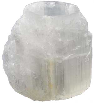 White Tower Selenite Tealight Candle Holder