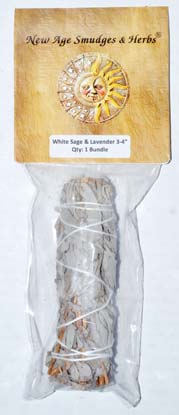 White Sage & Lavender Smudge Stick-4"