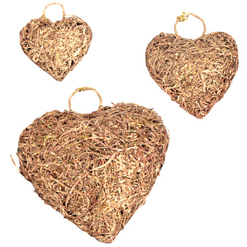 Recycled Copper Heart Ornaments Crafted by Artisans in India 