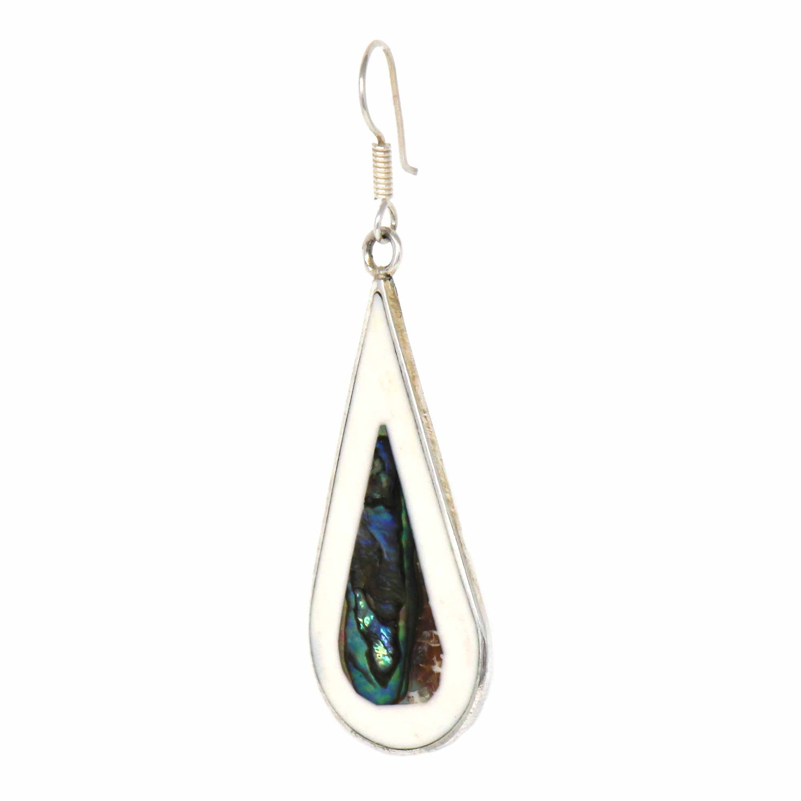 Teardrop Abalone and Mother of Pearl Drop Earrings – Low Country Fair Trade