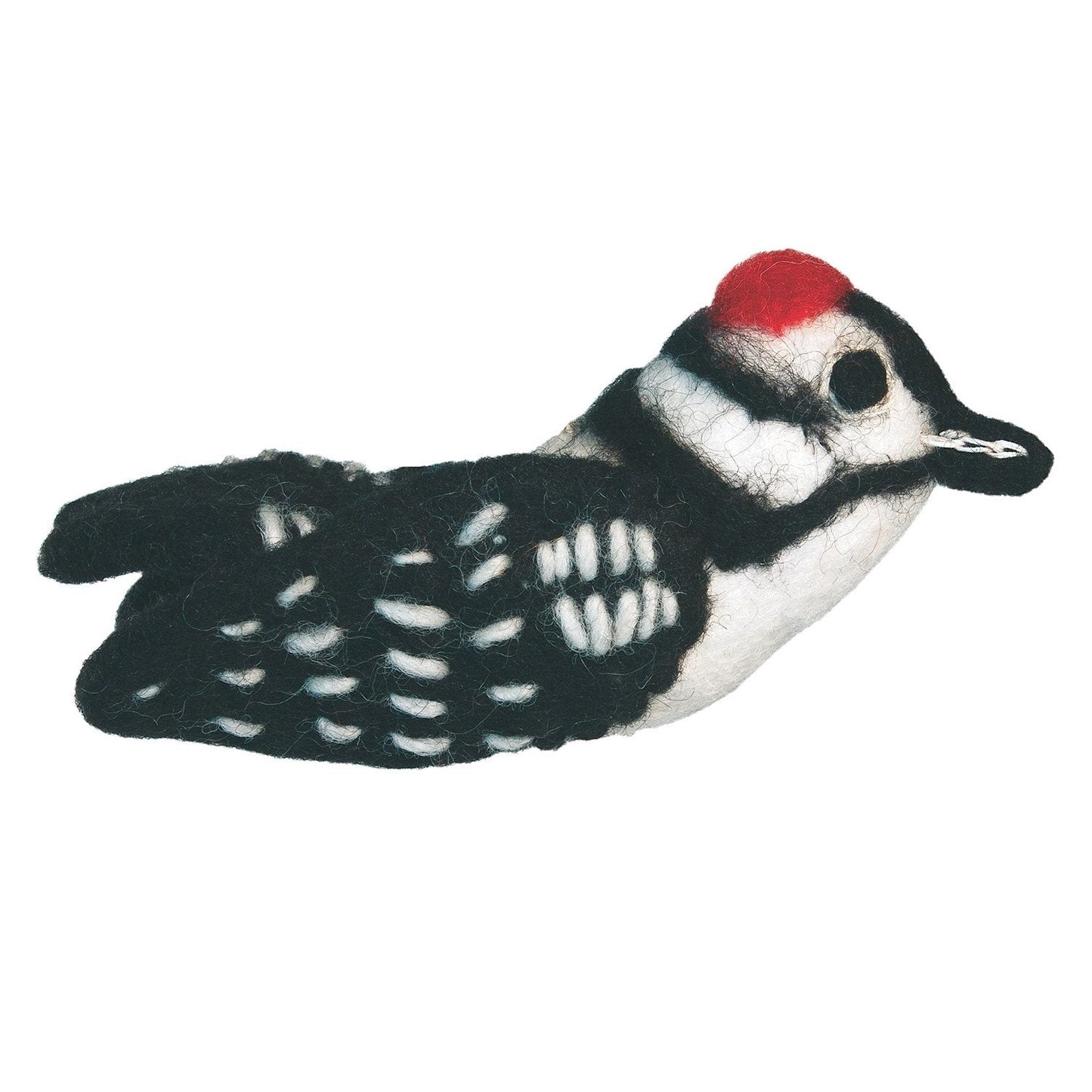 Felt bird Ornament - Downy Woodpecker - Wild Woolies