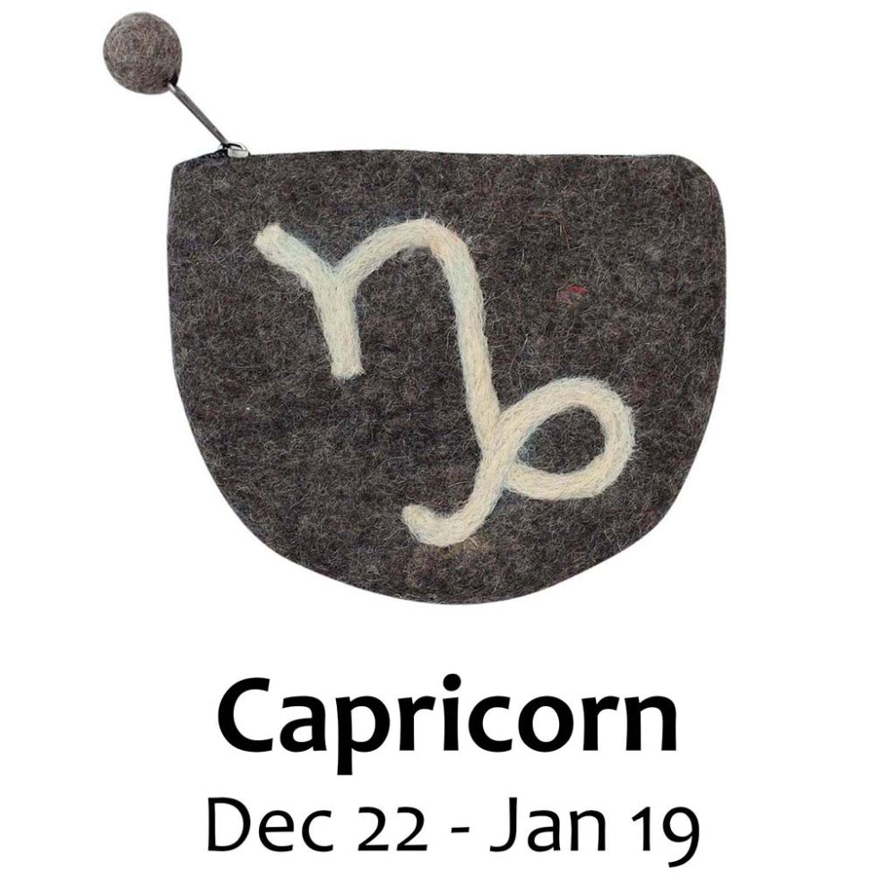 Felt Capricorn Zodiac Coin Purse - Global Groove