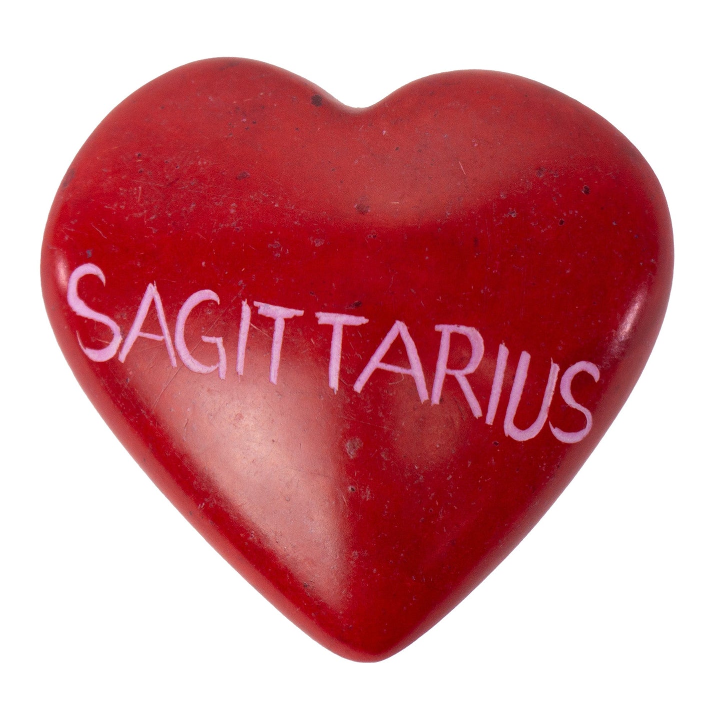 Zodiac Soapstone Hearts- Red- Pack of 5: SAGITTARIUS