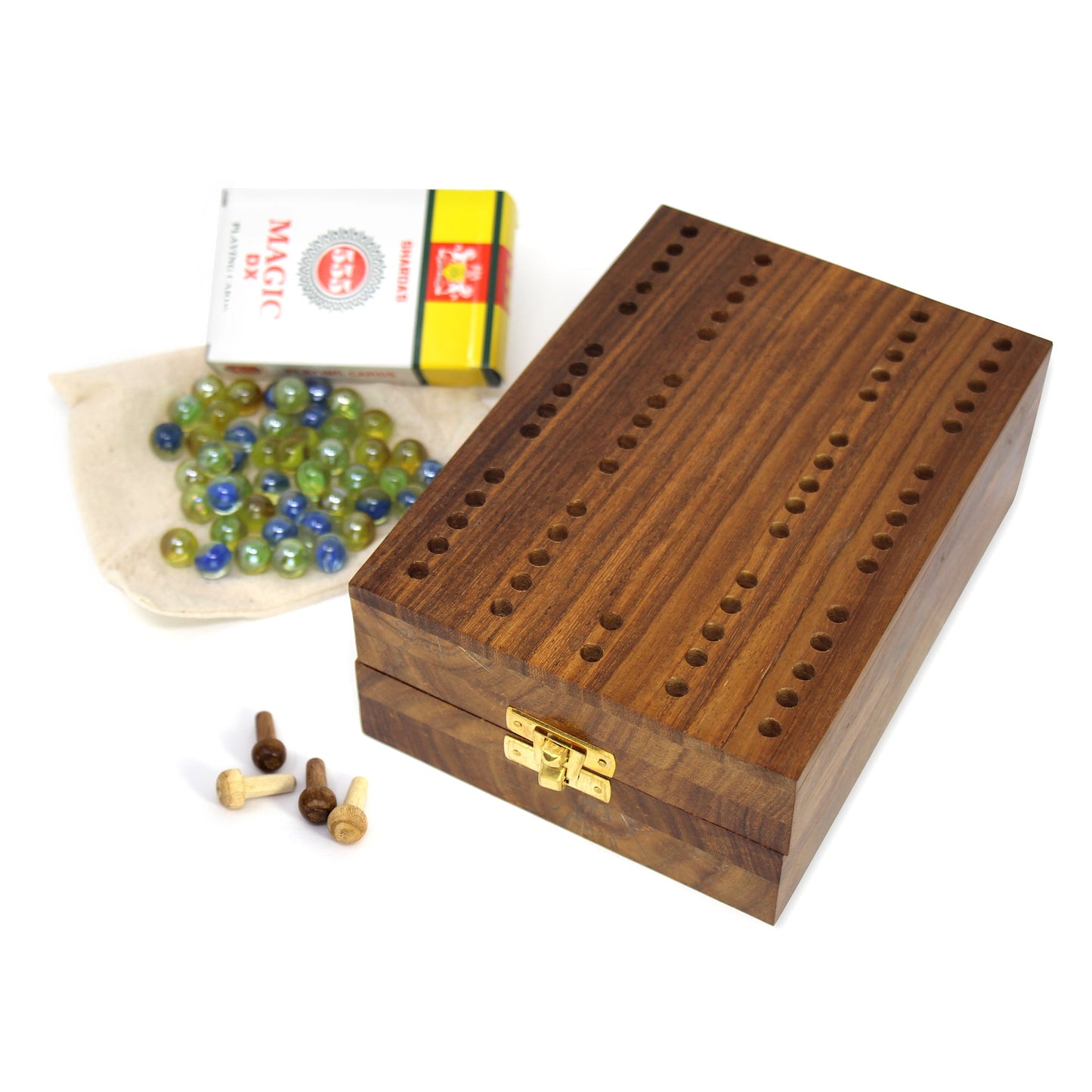 Handmade Mancala Cribbage Combo Game- India