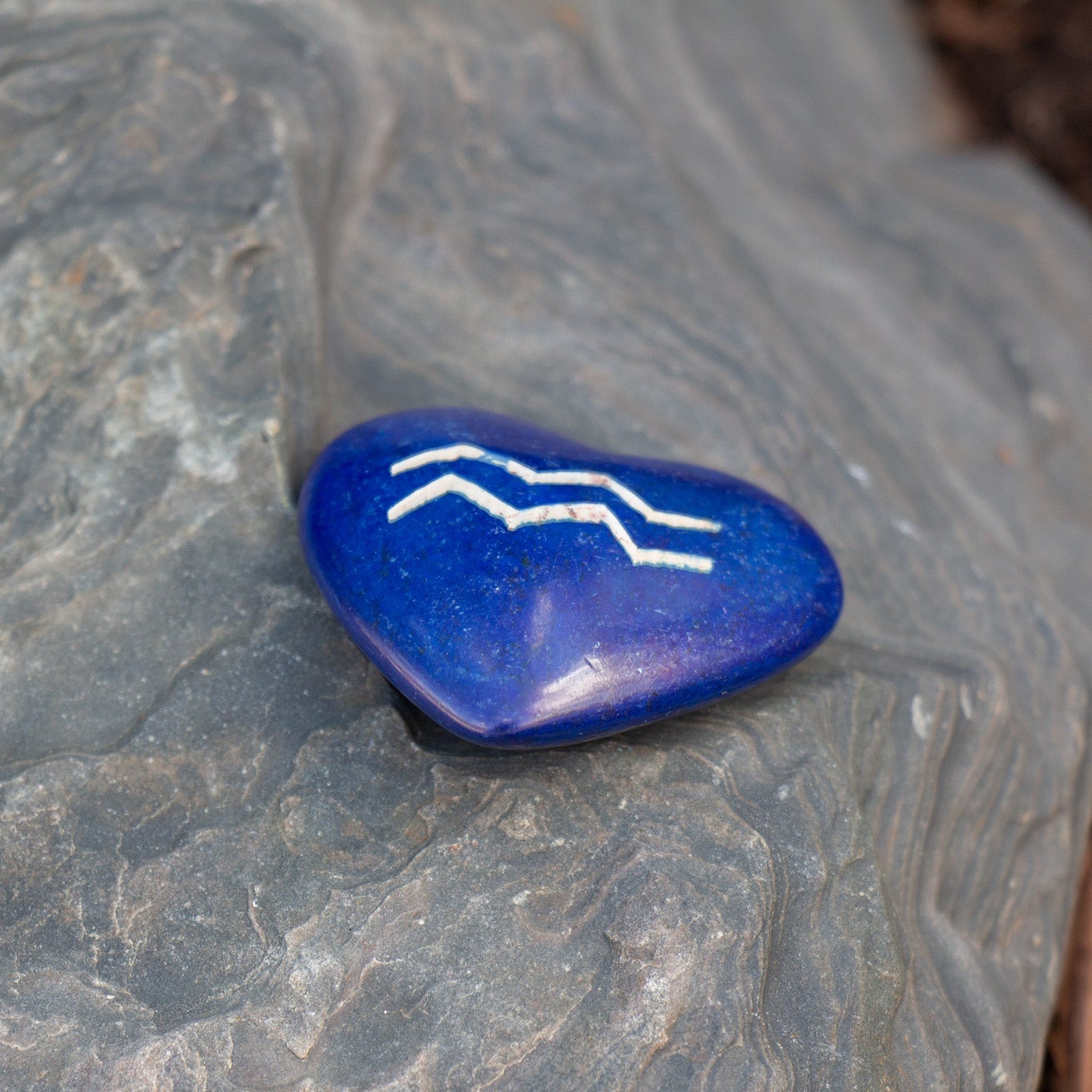 Zodiac Soapstone Hearts, Pack of 5: AQUARIUS