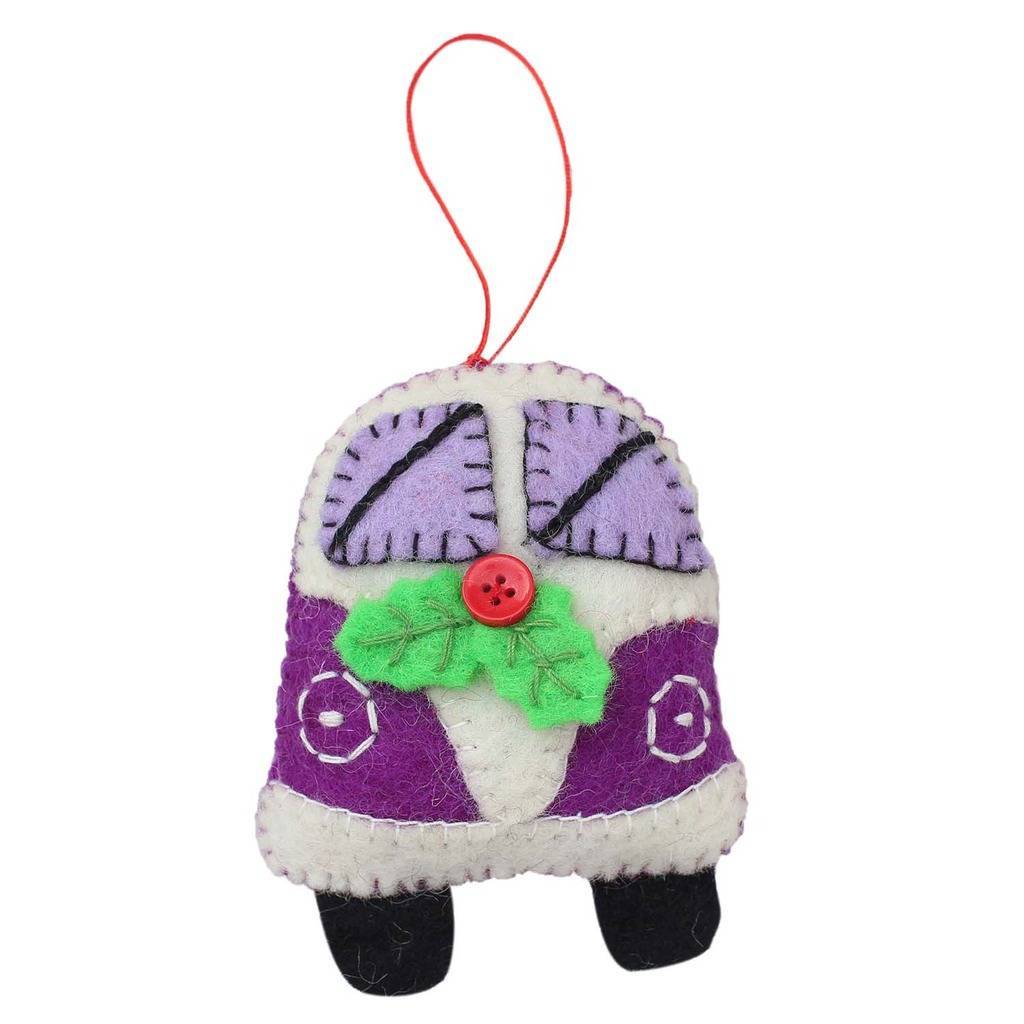 Purple Van Felt Ornament - Global Groove