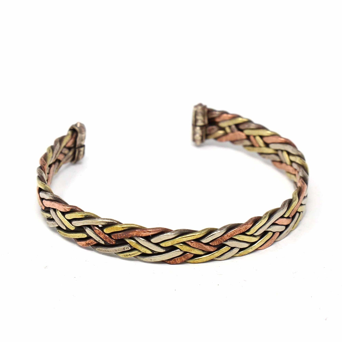 Copper and Brass Cuff Bracelet: Healing Weave-Fair Trade-Nepal