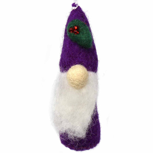 Christmas Ornament: Gnome- Purple by Global Groove